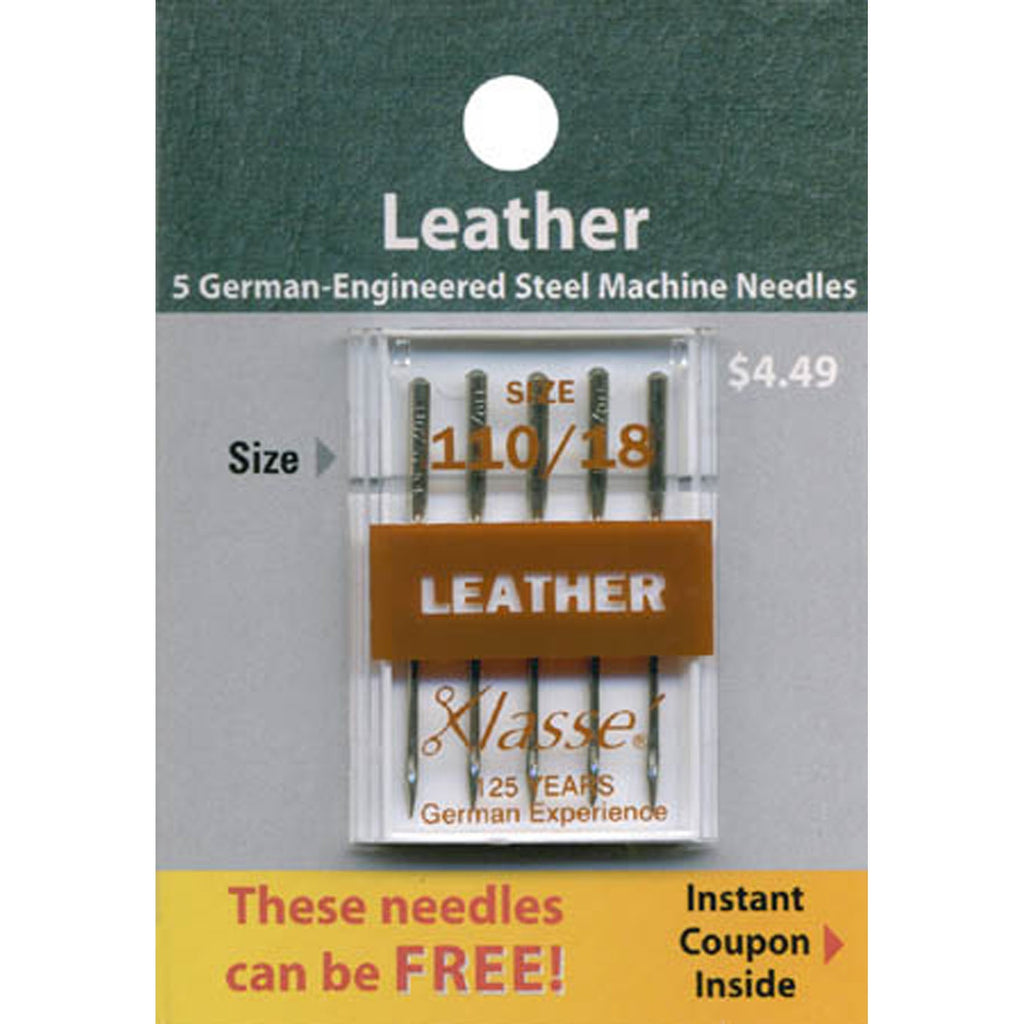 Klassé Leather Machine Needles Size 110/18 Pack of 5