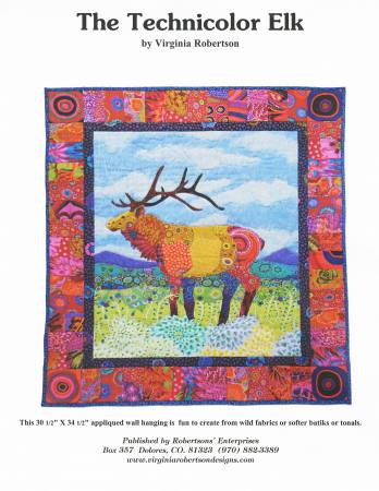 The Technicolor Elk Quilt Pattern by Virginia Robertson Designs