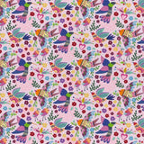 Viva Mexico! Birds Pink- Paintbrush Studio Cotton Fabrics