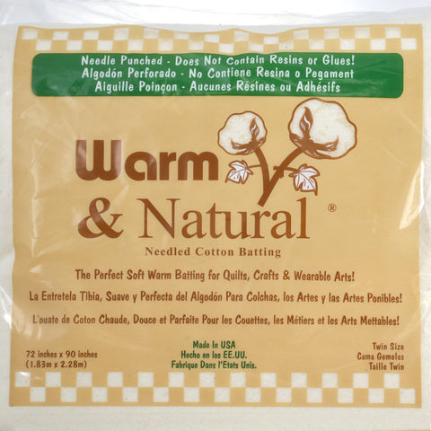 Warm & Natural Cotton Batting-Craft Size 34"X45"