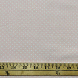 Swiss Dot On Pink- White - Riley Blake Cotton Fabric 17"x45" Remnant Sale