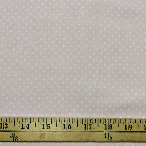 Swiss Dot On Pink- White - Riley Blake Cotton Fabric