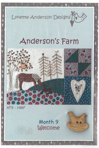 Anderson's Farm Month 9 Welcome - Lynette Anderson Designs Quilt Pattern