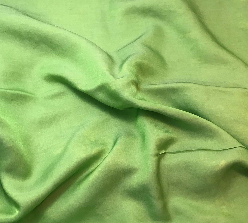 Apple Green - Hand Dyed Silk/Cotton Sateen
