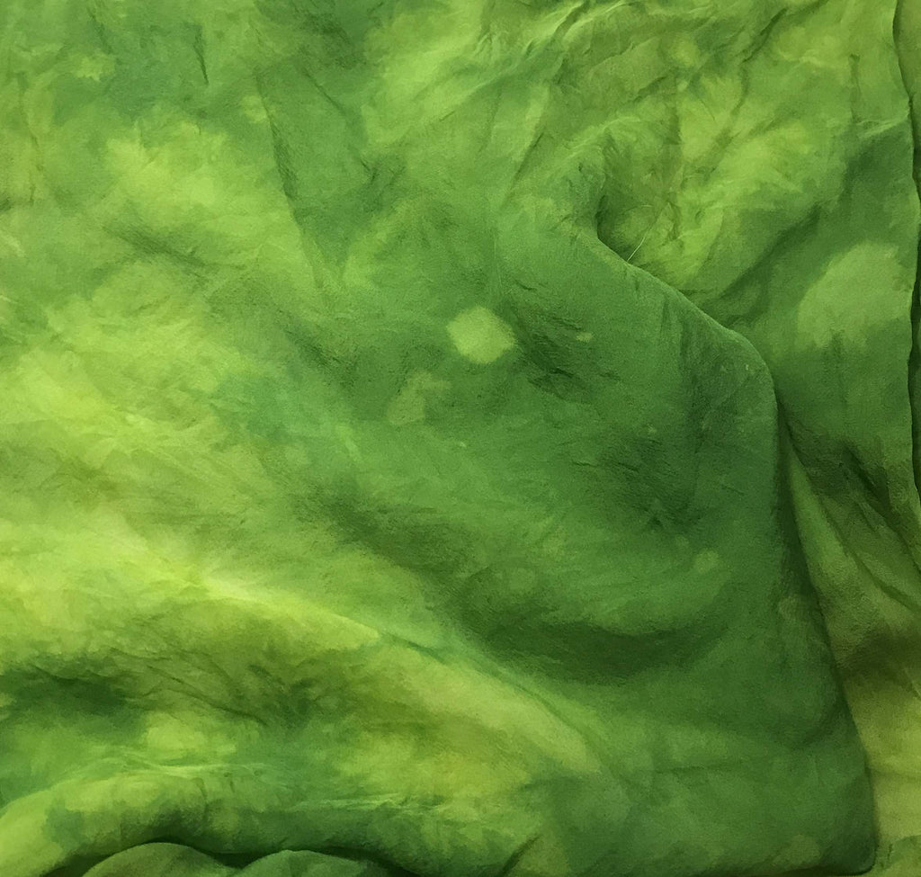 Apple Green - Hand Dyed Soft Silk Organza