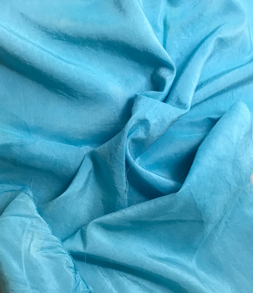 Aquamarine - Hand Dyed Silk/ Cotton Habotai