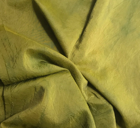 Avocado Green - Hand Dyed Silk/ Cotton Habotai