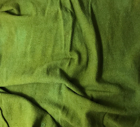 Avocado Green - Hand Dyed Silk Noil