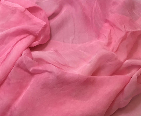 Baby Pink - Hand Dyed Soft Silk Organza