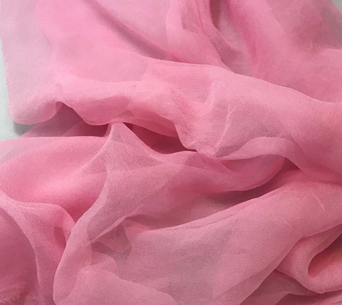 Baby Pink - 3mm Hand Dyed Silk Gauze Chiffon