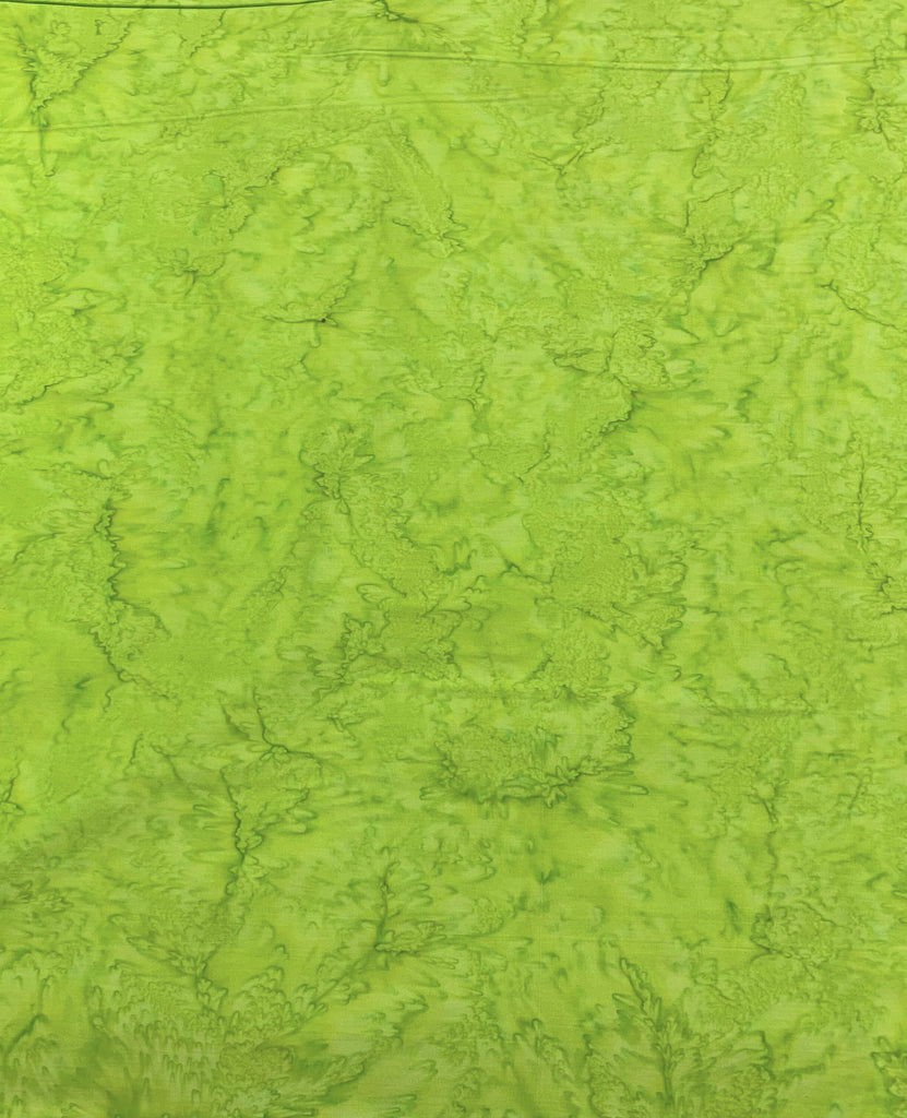 Bright Green Shadows - Banyan Batik Tone on Tone 100% Cotton Fabric