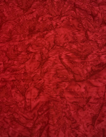 Crimson Red Shadows - Banyan Batik Tone on Tone 100% Cotton Fabric