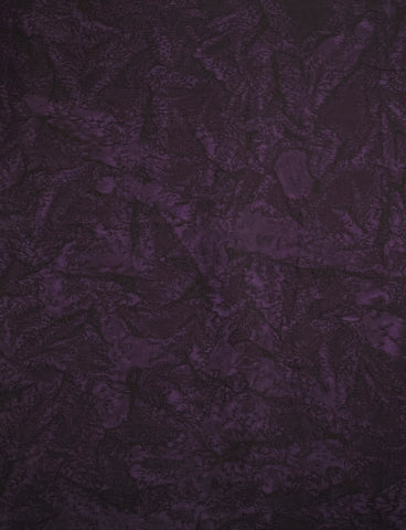 Dark Plum Purple Shadows - Banyan Batik Tone on Tone 100% Cotton Fabric