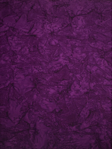 Eggplant Purple Shadows - Banyan Batik Tone on Tone 100% Cotton Fabric
