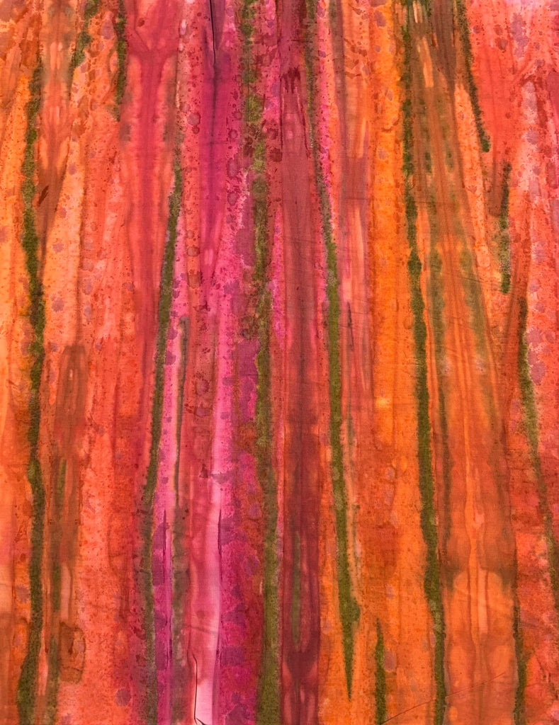Orange Red Watercolor - Color Me Banyan - Banyan Batiks Studio for Northcott Fabric