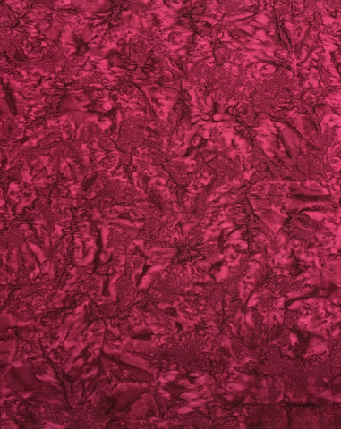 Raspberry Pink Shadows - Banyan Batik Tone on Tone 100% Cotton Fabric