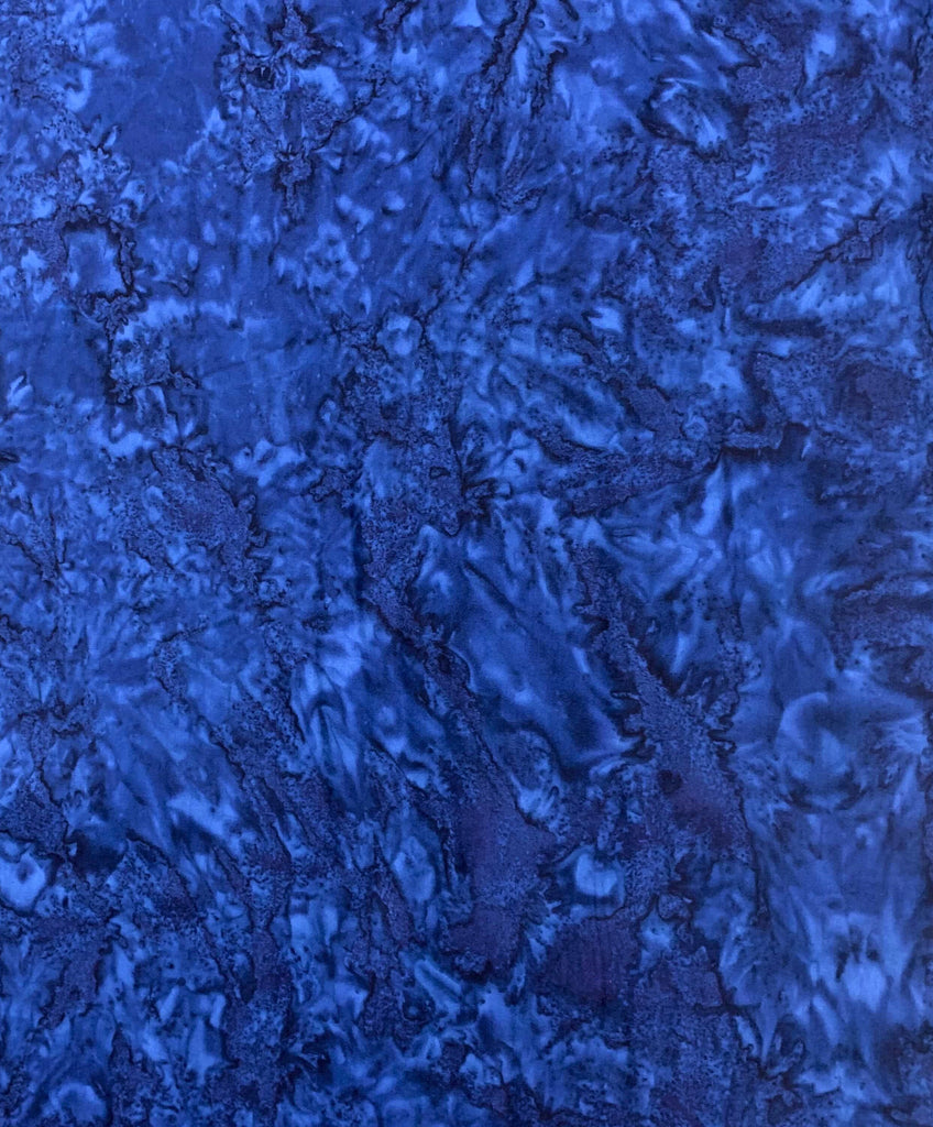 Sapphire Blue Shadows - Banyan Batik Tone on Tone 100% Cotton Fabric