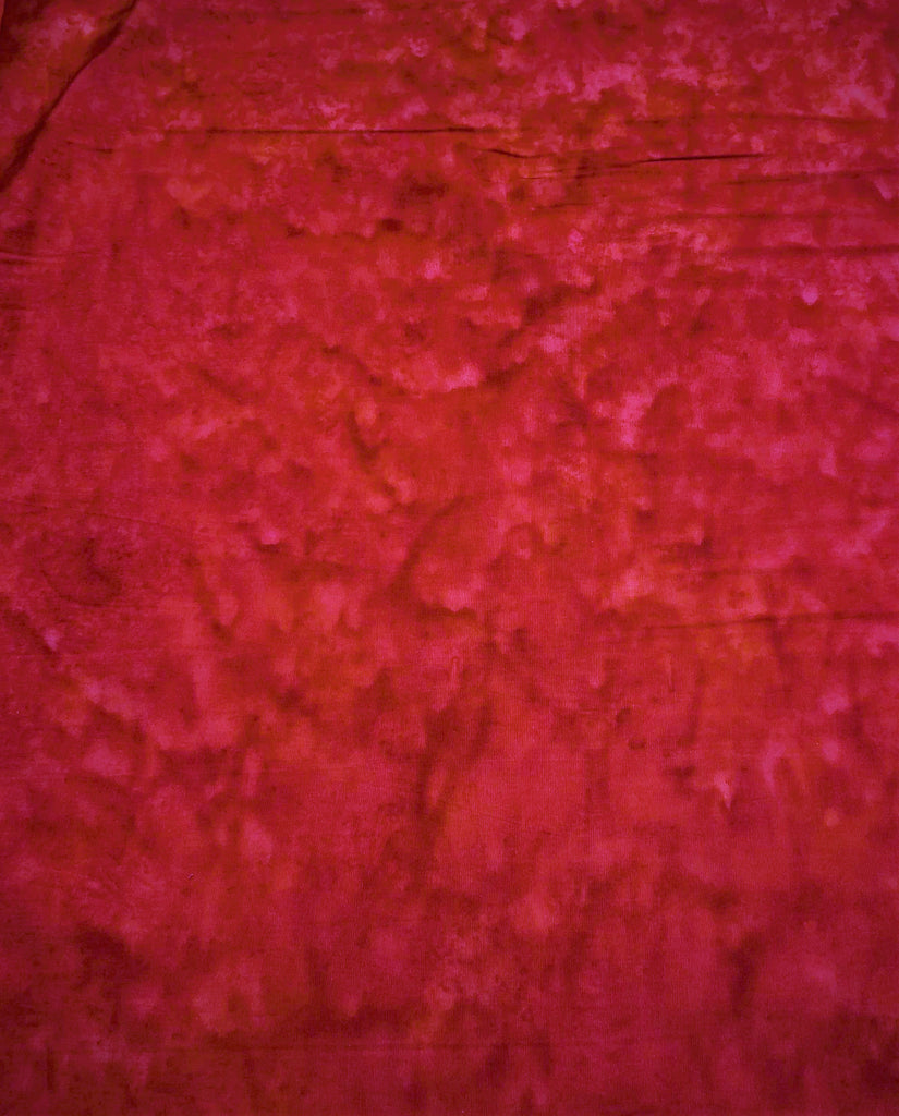 Scarlet Red Shadows - Banyan Batik Tone on Tone 100% Cotton Fabric