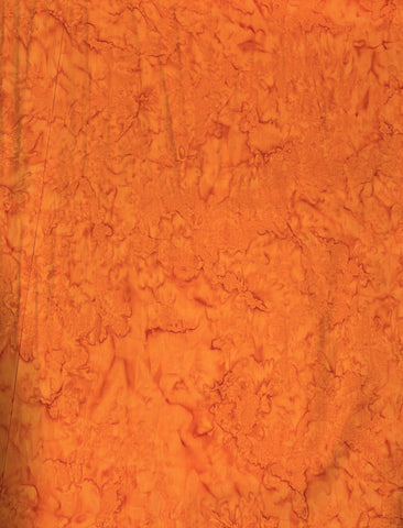 Tangerine Orange Shadows - Banyan Batik Tone on Tone 100% Cotton Fabric
