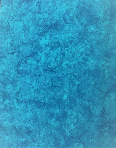 Turquoise Blue Shadows - Banyan Batik Tone on Tone 100% Cotton Fabric