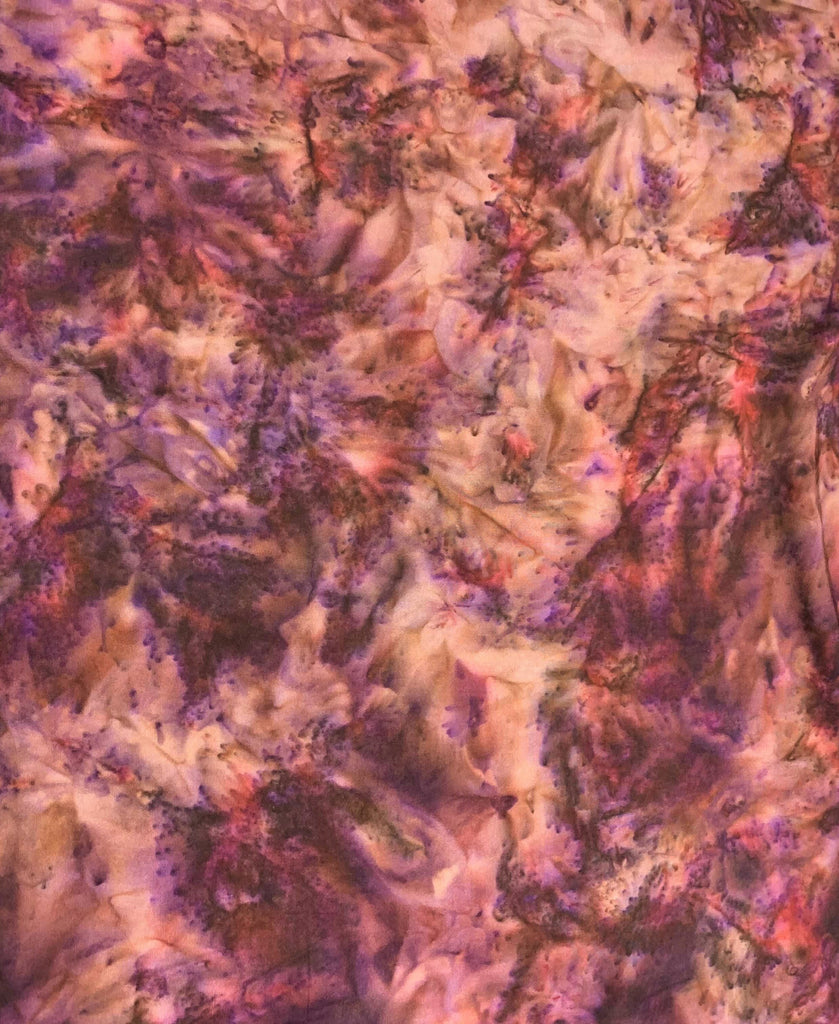 Maroon Peach Watercolor Batik - Batik by Mirah Rayon Fabric