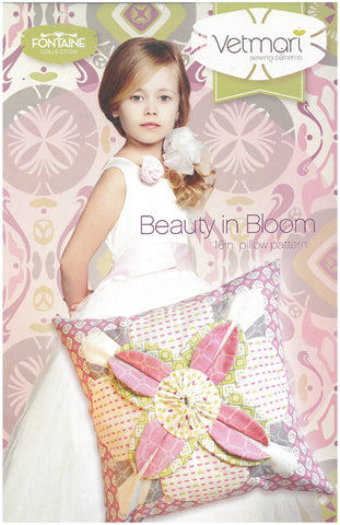 Beauty in Bloom 16in. Pillow Pattern - Vetmari Sewing Patterns