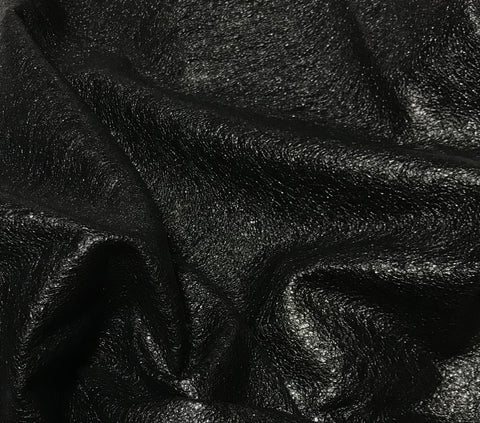 Shiny Black Speckle - Cow Hide Leather