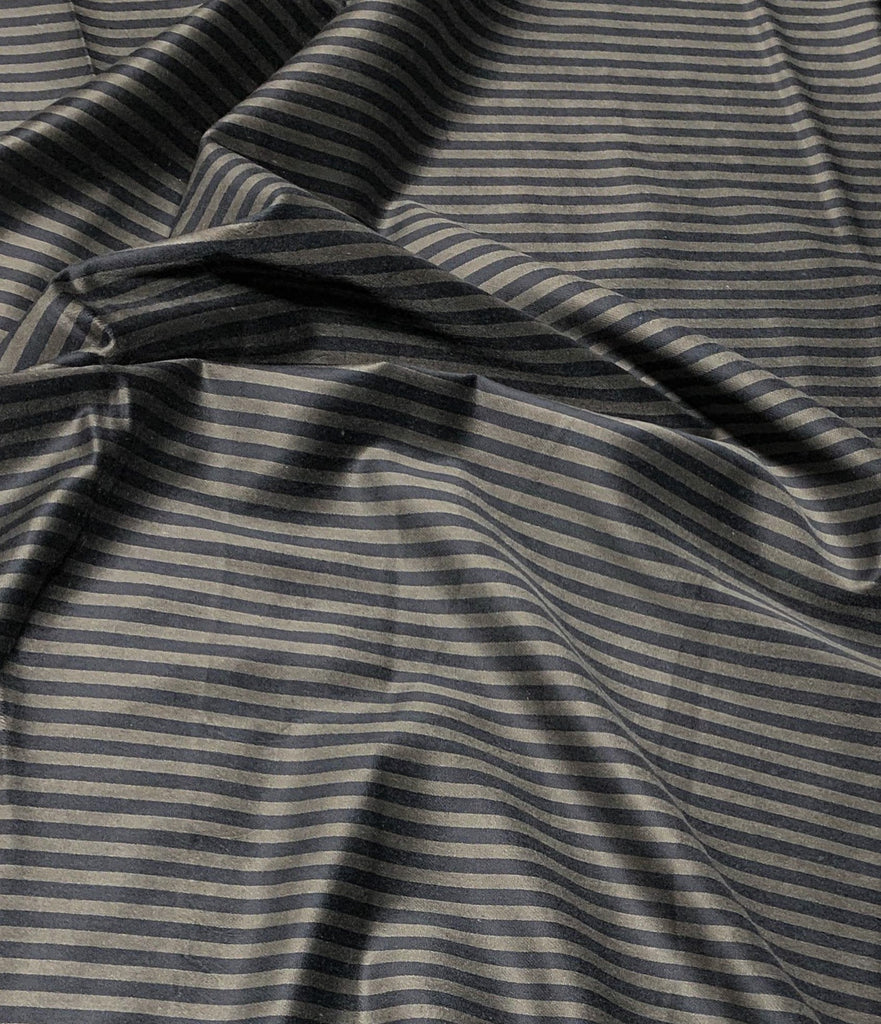 Black Cotton Velvet 1/4" Stripes - 37"x45" Remnant