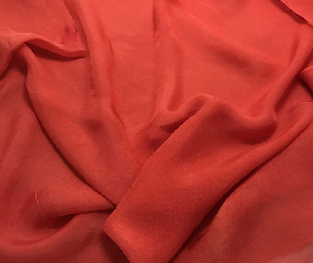 Blood Orange - Hand Dyed Soft Silk Organza