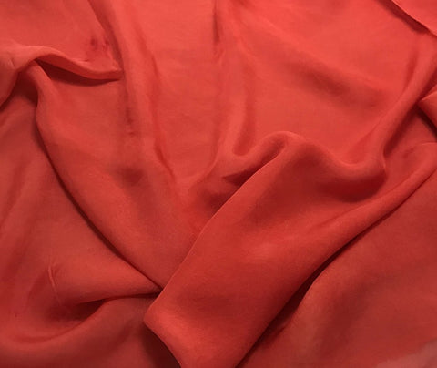 Organza Swirl - Fabric by the yard - Orange/Fuchsia