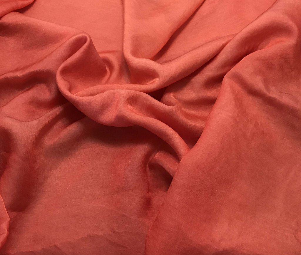 Blood Orange - Hand Dyed Silk/Cotton Sateen
