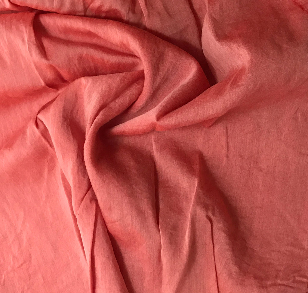 Blood Orange - Hand Dyed Silk/Cotton Voile