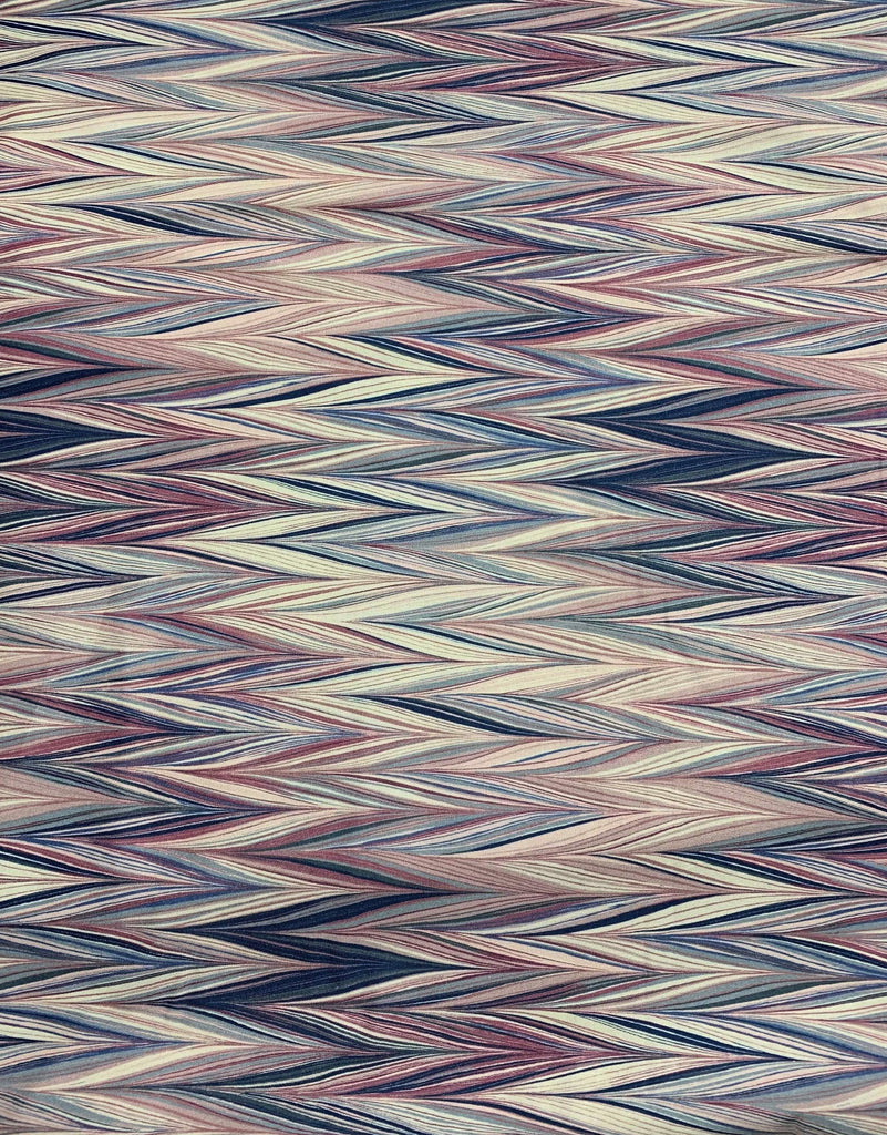 Blueberry Swirl Zig Zag Stripes - Art of Marbling - by Heather Fletcher for Northcott Cotton Fabric