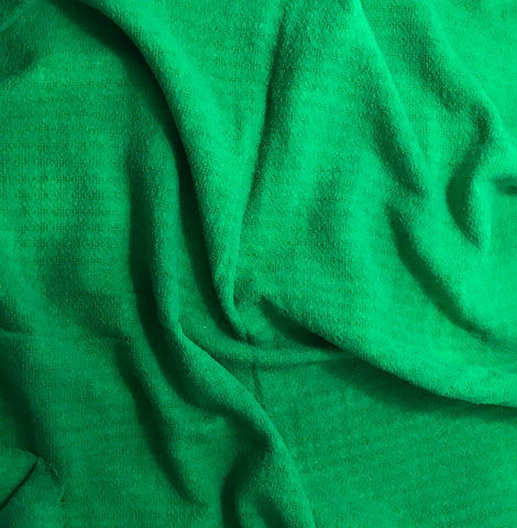 Bright Kelly Green - Hand Dyed Checkered Weave Silk Noil (54")