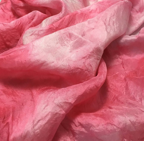 Bubblegum Pink - Hand Dyed Silk Habotai