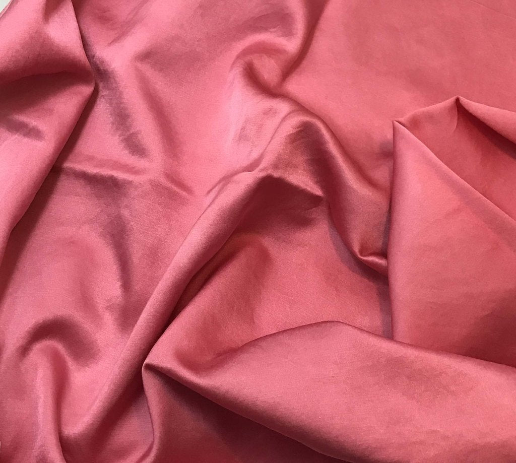 Bubblegum Pink - Hand Dyed Silk/Cotton Satin