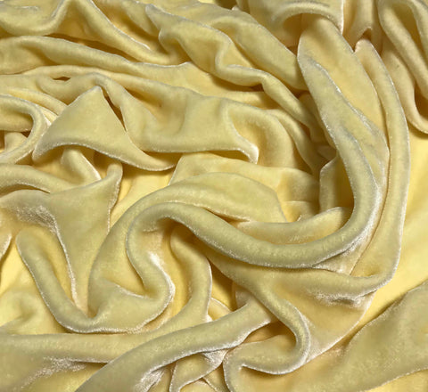 Butter Yellow  - Hand Dyed Silk Velvet