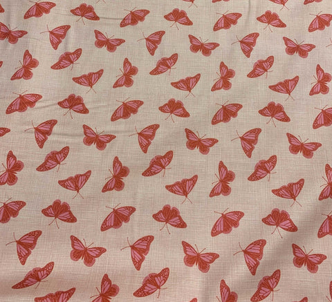 Orange Butterflies - Glasshouse - by Emily Taylor for Figo 100% Cotton Fabric