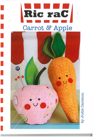 Carrot & Apple Pattern-Ric rac by Jodie Carleton