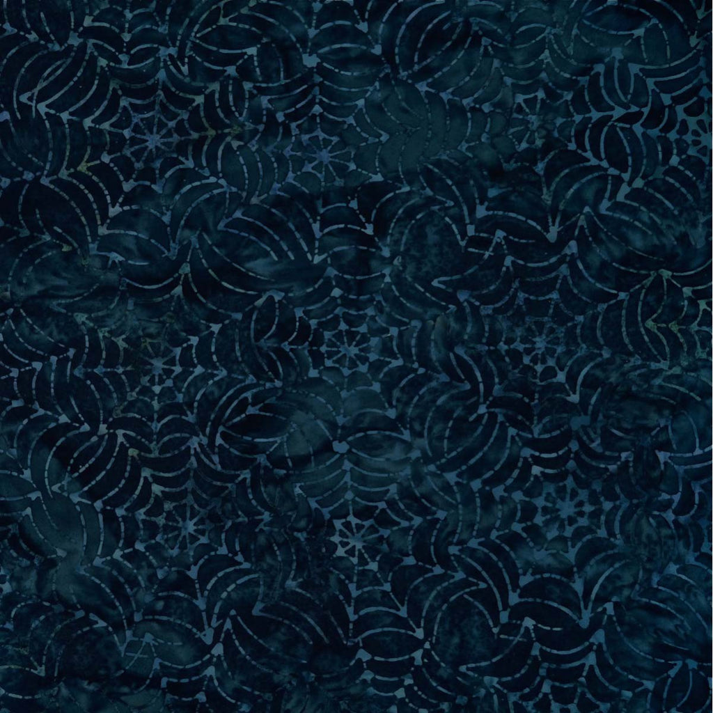 Deep Blue Cobwebs - Ocean Tale - Batik by Mirah Cotton Fabric