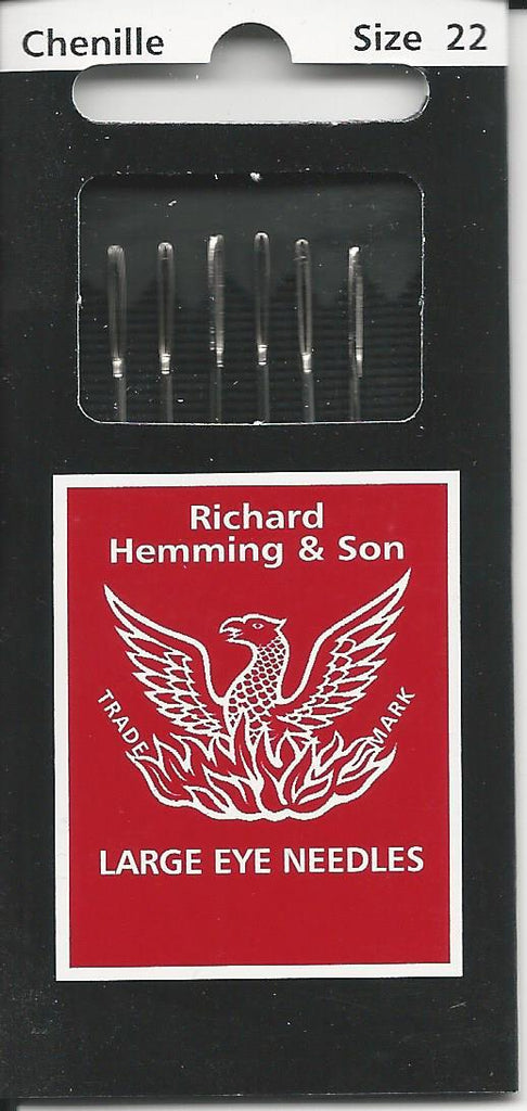 Richard Hemming Needles - Chenilles Size 22 - Made in England