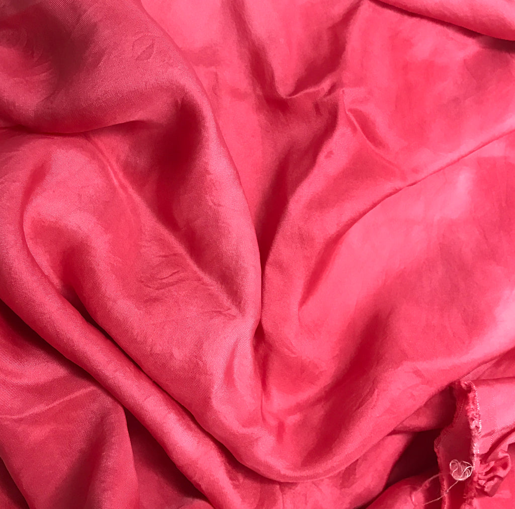 Cherry Red - Hand Dyed Silk Twill