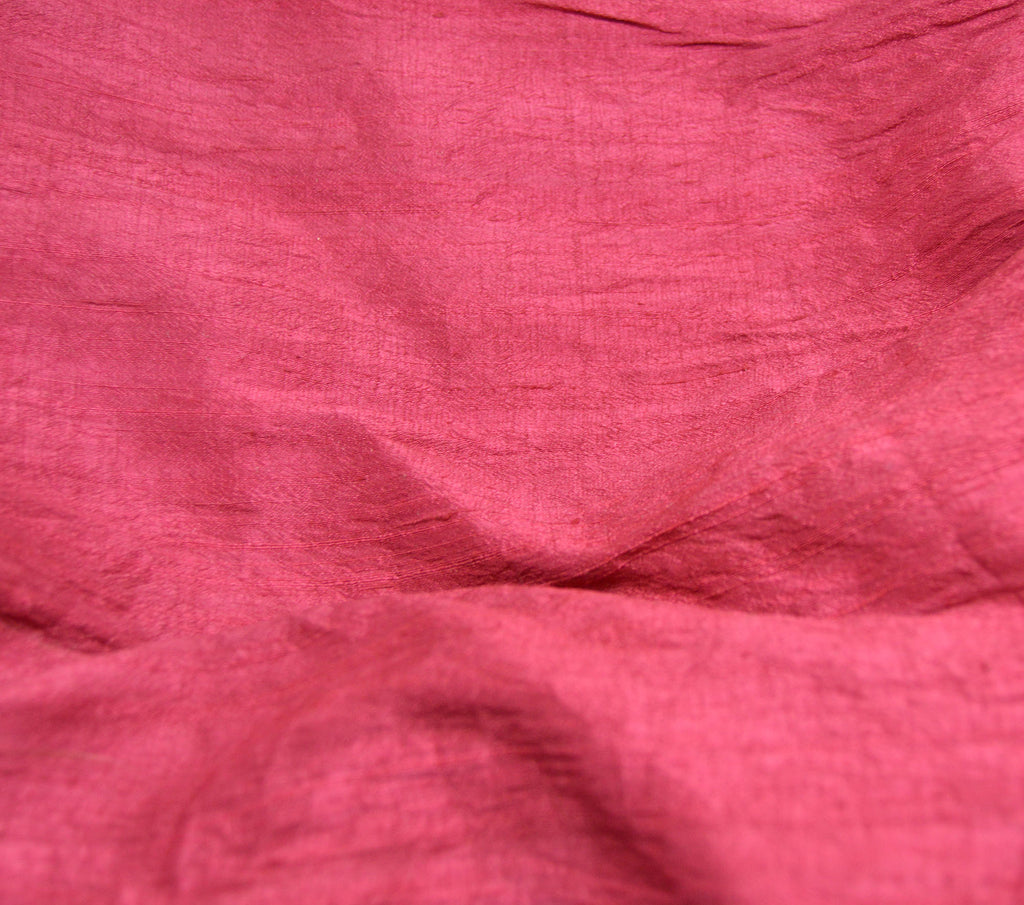 Cranbery Red - Hand Dyed Silk Dupioni