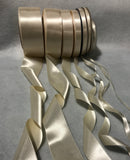 Cream Double Sided Satin Ribbon - Made in France (7 Widths to choose from)