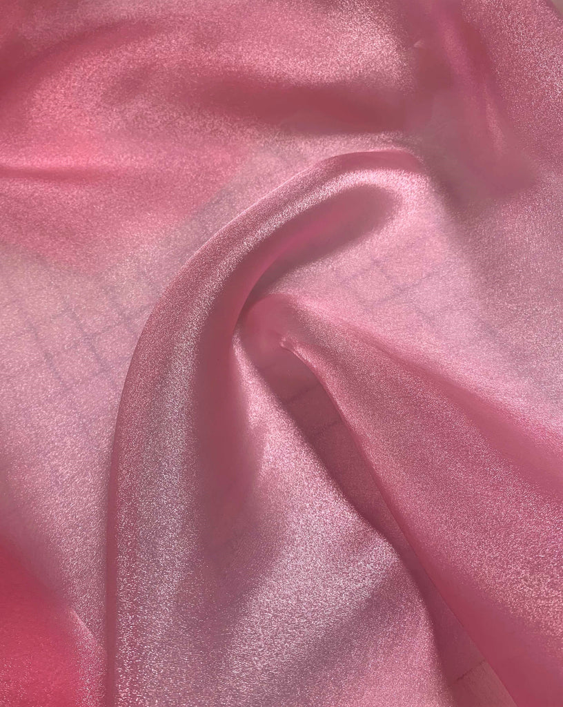 Pink Crystal Organza Fabric