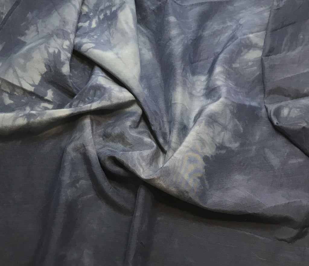 Dark Denim Blue - Hand Dyed Silk/ Cotton Habotai