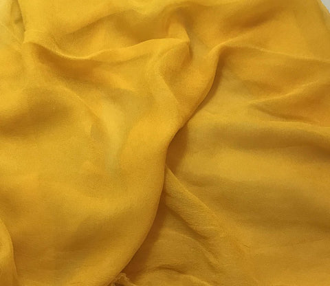 Dark Golden Poppy - 3mm Hand Dyed Silk Gauze Chiffon
