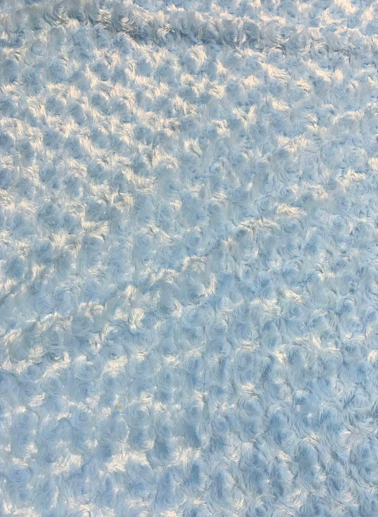 Rosette Plush Cloud Blue - David Textiles Cuddle Minky Fabric