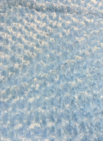 Rosette Plush Cloud Blue - David Textiles Cuddle Minky Fabric