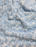 Rosette Plush Cloud Blue - David Textiles Cuddle Minky Fabric